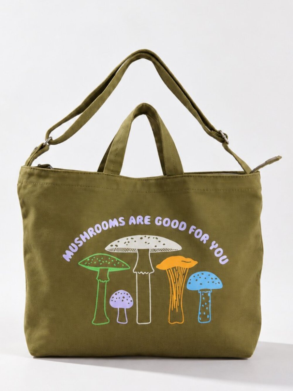 BAGGU UO Exclusive Horizontal Mushrooms Duck Bag